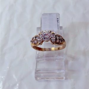 Gold and Diamond Engagement Ring